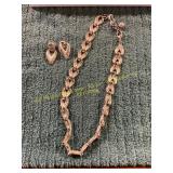 Unverified Silver Necklace + Earring Set