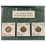 3-BU Silver US Dimes