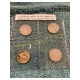 2-Barber+Liberty Silver Quarters