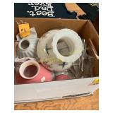 Assorted Glass Lamp Shades + Chimineys