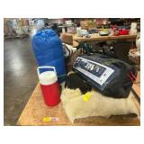Tent, Sleeping Bag, Rug