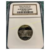 2006-s North Dakota Silver Quarter Graded