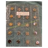 Special Jefferson 5c Set Colorized 22k Gold Plate