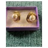 Unverified Gold + Pearl Earrings