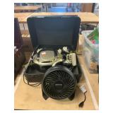 Cd Player w/ Headphones & Small Fan