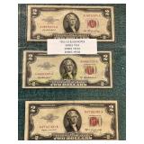 1953 US 2 Dollar Notes