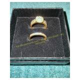 Unverified Ladies Gold+Diamond Size 10.5 Rings