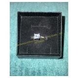 Unverified Size 9 White Gold + Diamond Ring