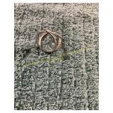 Unverified Size 6 Silver + Diamond Vin. Ring