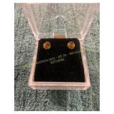 Unverified Vintage Silver/Yellow Diamond Earrings