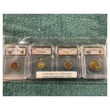 4-Different IGC Capsulated Foreign Coins