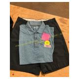 Size 34 Shorts + L Northpoint Golf Shirt