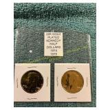 22k Gold Plated Kennedy Half Dollars