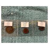 1856 Lg Cent, 1904 Indian Cent, Civil War Cent