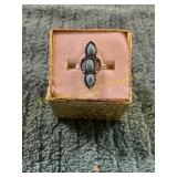 Unverified Size 8 Silver + Turquoise Ring