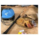 Helmet, Bat, Gloves, Card