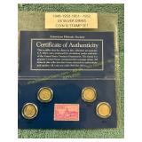 US Silver Dimes Coin + Stamp Set