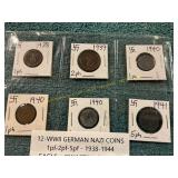 12-WWll German Nazi Coins