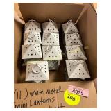 11ct White Metal Mini Lanterns