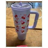 40oz Cherry+Bow Patterned Tumbler