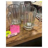 3ct Libbey Heildberg Heavy Beer Mugs