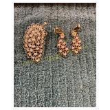 Unverified Vin. Gold+Pearl Broche + Earring Set