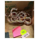 9ct Rose/Gold Plastic 60 Birthday Glasses