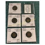 US Silver 5-Seated Liberty Half Dimes