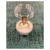 Unverified Size 10 Gold + Diamond Wedding Ring