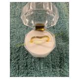 Unverified Size 9.5 Gold + Diamond Band