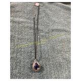 20in Ocean Blue Stone Dragon Necklace