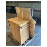 Tv stand, serving cart, plastic sheet