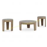 Guystone 34.13 in. Round MDF Coffee Table (3)