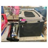 Bike air pumps, collapsing pet cage, can