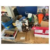 Books, assorted cloths, tools