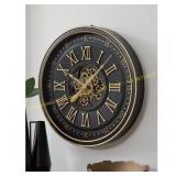 Dairton Black Analog Metal Clock