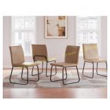 Pharwynn Brown Faux Leather Chair Bid x4