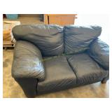 Leather love seat