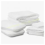 Resident Sleep Bundle: Queen 2 Pillows, Sheet Set