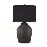 Naareman Terracotta Table Lamp, Black