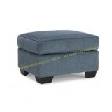 Ashley Cashton Ottoman Chenille Blue