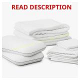 Resident Sleep Bundle: Queen 2 Pillows, Sheet Set