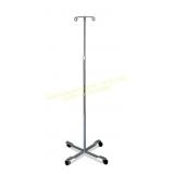 Medline 4-Leg IV Pole Stand, 2 Hook, 4 Caster