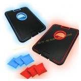 LED Cornhole Board Set with 6 Bags by MinnARK