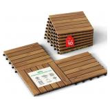 Idzo Interlocking Deck Tiles, Acacia, Golden