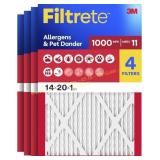 Filtrete 14x20x1 Air Filter, MERV 11, 3-Pack