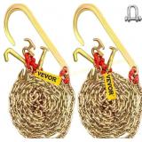 VEVOR J Hook Chain, 5/16x10, G80, 2 J Hooks
