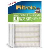Filtrete 20x23x1 AC Filter MPR700 MERV8 4-Pack