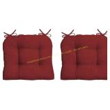 Arden Chair Cushion 2-Pack 20x18 Ruby Red