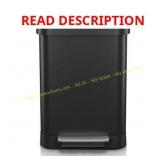 Glad Step Trash Can Series 2, 13 Gal, Black